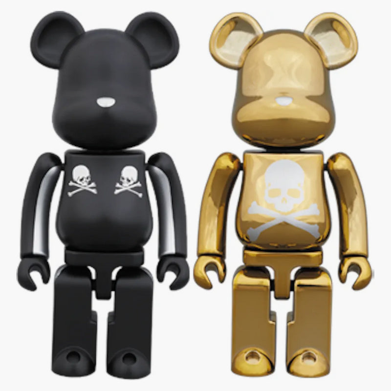 Bearbrick Superalloy Mastermind Japan 2 Pack (silver Stripe & Chrome Gold) 200% Multi