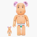 Bearbrick El objetivo 3125C x Objetivo x Medicom Toy "EDC" Cloque Edison Chen 100% y 400% set
