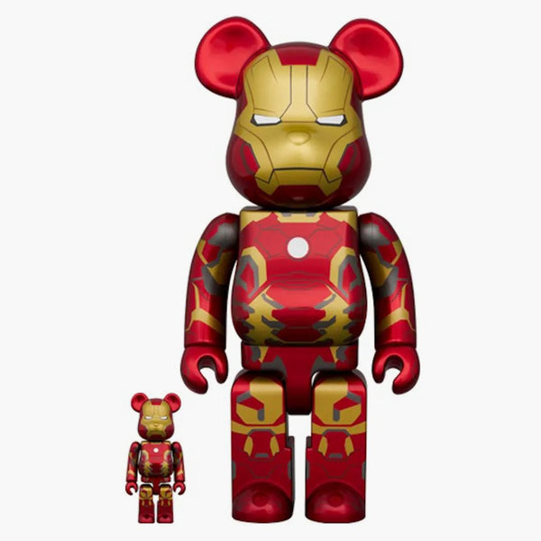 Bearbrick The Infinity Saga Iron Man Mark 43 100% & 400% sada