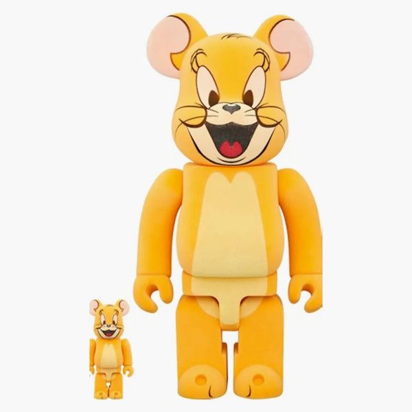 Bearbrick Tom a Jerry: Jerry (Flocked Version) 100% & 400% sada
