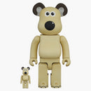 Bearbrick Wallace & Gromit "Gromit" 100% e 400% Set