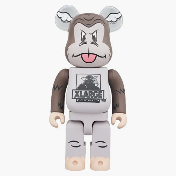Bearbrick xlarge x d*faccia 1000% grigio multicolore