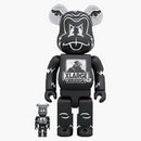 Bearbrick Xlarge X D*twarz 100% i 400% zestaw czarny