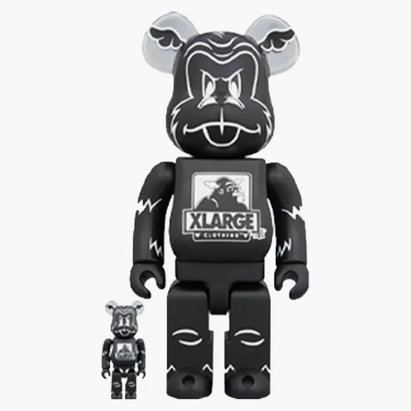 Bearbrick xlarge x d*faccia 100% e 400% set nero