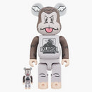 Bearbrick Xlarge X D*Face 100% & 400% set Brown