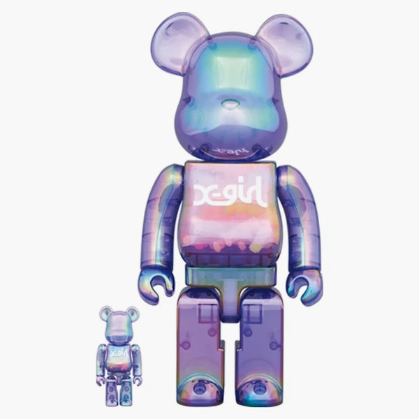 Bearbrick X-Girl 100% & 400% set Clear Purple