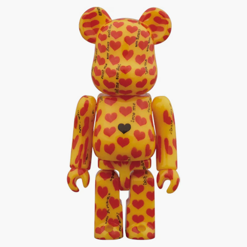 Bearbrick Yellow Heart 100% & 400% sada žlutá
