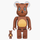 Bearbrick Zodiac Cat 100% & 400% set Brown
