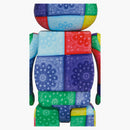 Bearbrick x atmos bandana 100% e 400% set di 2 neri/multi