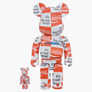 Bearbrick Atmos X Coca-cola 100% & 400% Set Checkerboard
