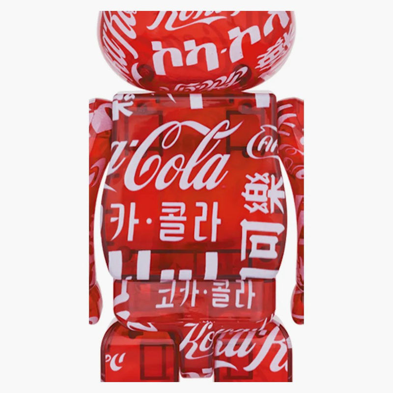 Bearbrick Atmos X Coca-cola 100% & 400% Set Clear/red