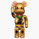 Bearbrick Beckoning Cat Gold-Plated Emission 400%