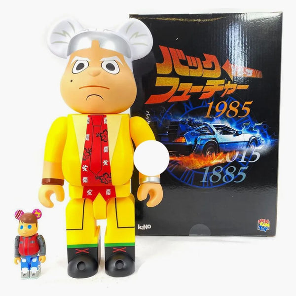 Bearbrick Kano x Medicom zpět na budoucí návrhář Con Doc a Marty 100% & 400% Set