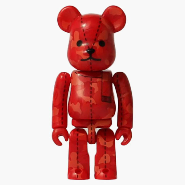 Bearbrick x a koupací lidoop 28. výročí camo #3 100% červená
