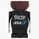 Bearbrick x Ana Original Poco-chan a peko-chan kapitán 1000% set