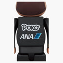 Bearbrick X Ana Original Poco-Chan & Peko-Chan Captain 100% & 400% Set of 4