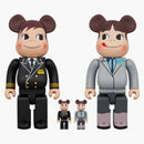 Bearbrick X Ana Original Poco-Chan & Peko-Chan Captain 100% & 400% Set of 4