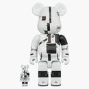 Bearbrick X Acronym 100% & 400% Set White Chrome
