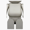 Bearbrick x amirex in alluminio 400% argento