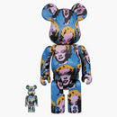 Bearbrick X Andy Warhol X Marily Monroe 100% & 400% Set