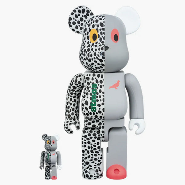 Bearbrick X Atmos X Staple 100% & 400% Set Grey