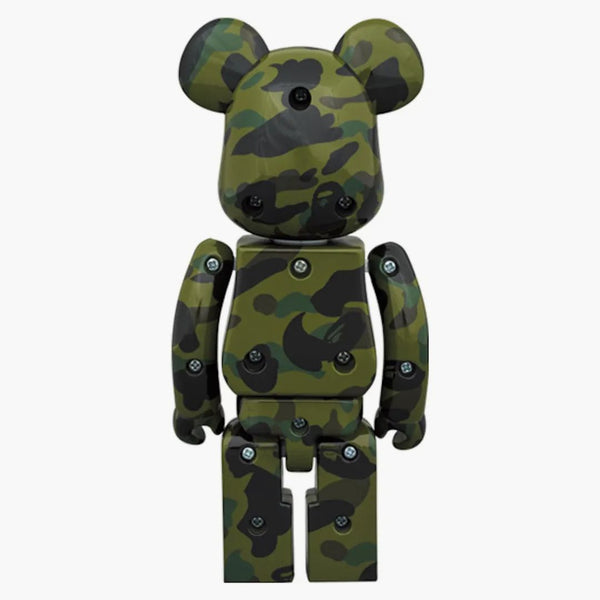 Bearbrick x Bape 1. camo chogokin 200% sada 2 zelené/žluté