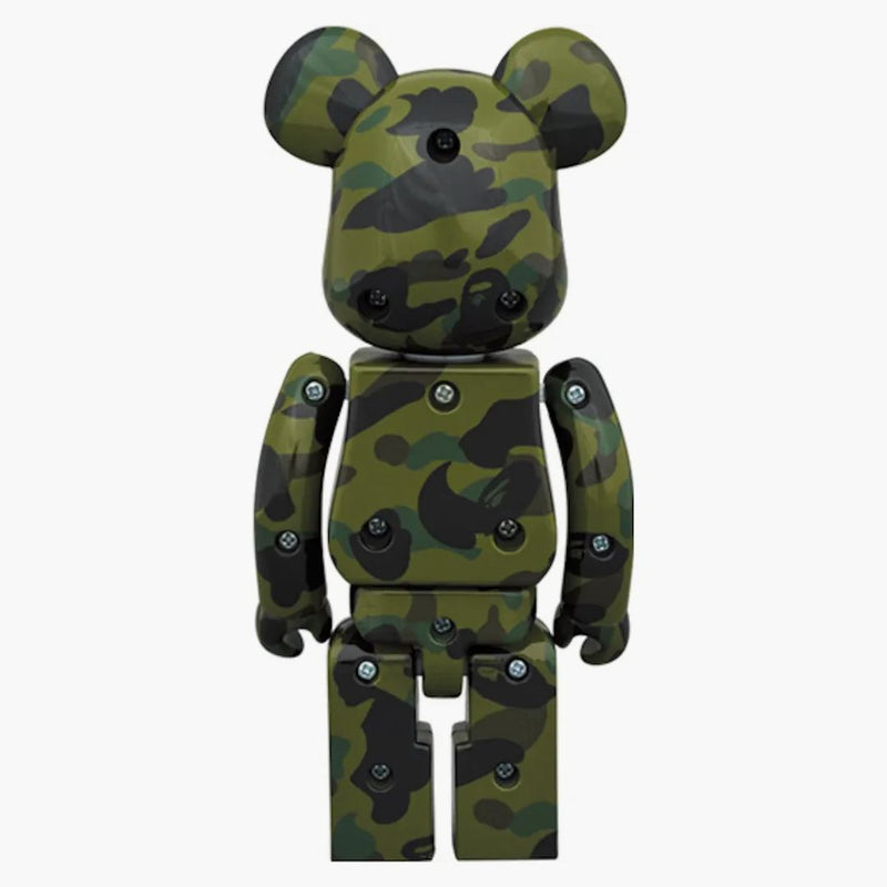 Bearbrick x Bape 1. camo chogokin 200% sada 2 zelené/žluté