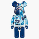 Bearbrick X Bape ABC Camo Shark Chogokin 200% Blue