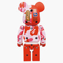 Bearbrick X Bape ABC Camo Shark Chogokin 200% Pink