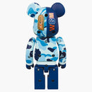 Bearbrick X Bape ABC Camo Shark Chogokin 200% Set of 2 Pink/Blue