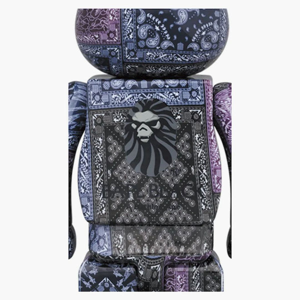 Bearbrick x Bape Black Bandana 100% & 400% sada