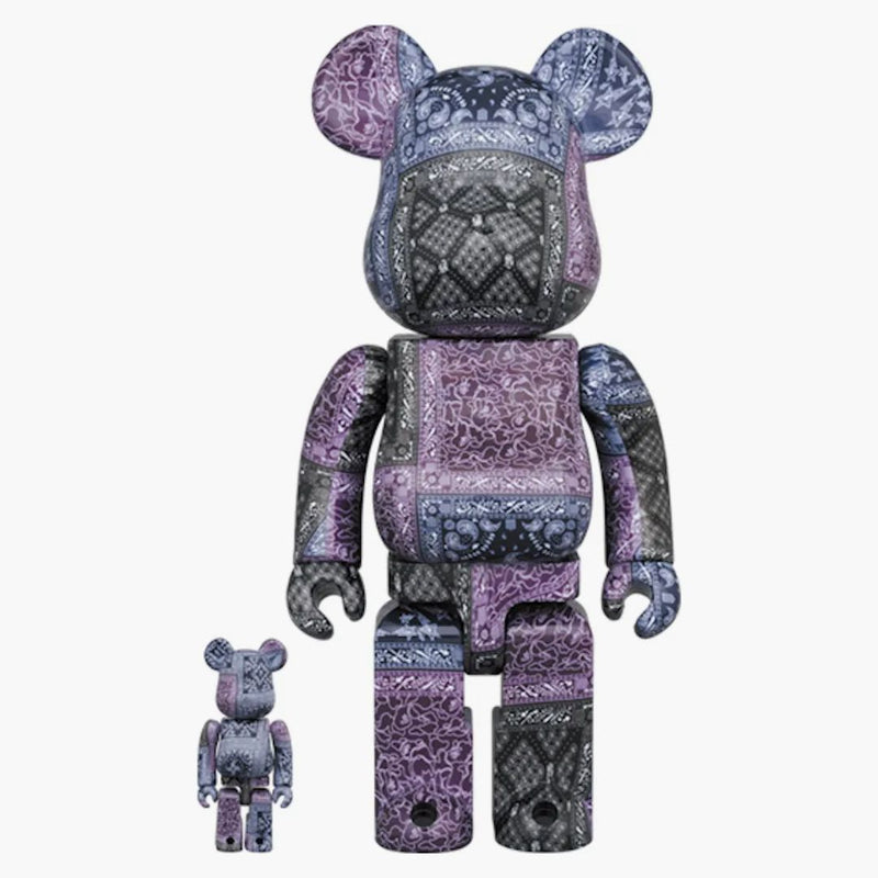 Bearbrick x Bape Black Bandana 100% & 400% sada