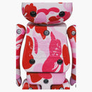 Bearbrick x Bape Camo 200% růžový
