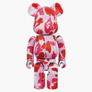 Bearbrick x Bape Camo 200% růžový