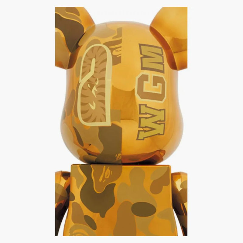 Bearbrick X Bape Camo Shark 1000% sada 2 zlatých/stříbrných