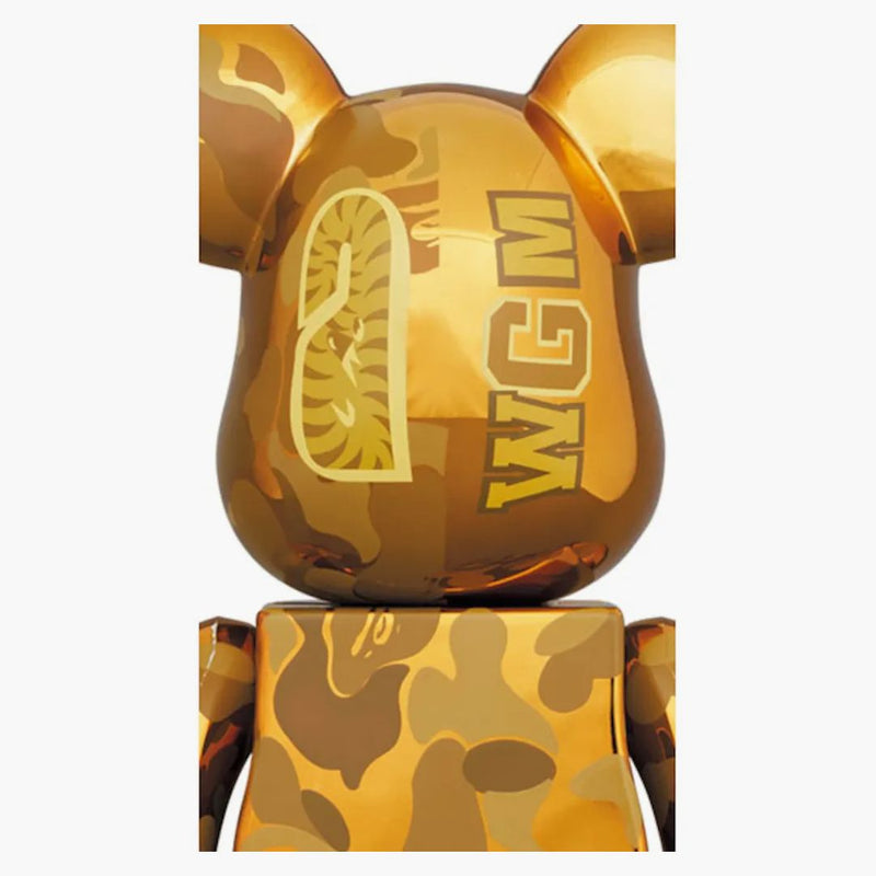 Bearbrick X Bape Camo Shark 100% & 400% 4-pc sada zlato/stříbro