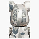 Bearbrick X Bape Camo Shark 100% & 400% 4-PC Set Gold/Silver