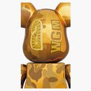 Bearbrick X Bape Camo Shark 100% & 400% set gold