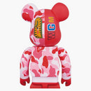 Bearbrick X Bape Camo Shark 400% růžový