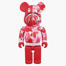 Bearbrick X Bape Camo Shark 400% růžový