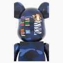 Bearbrick X Bape Camo Tiger 1000% Blue
