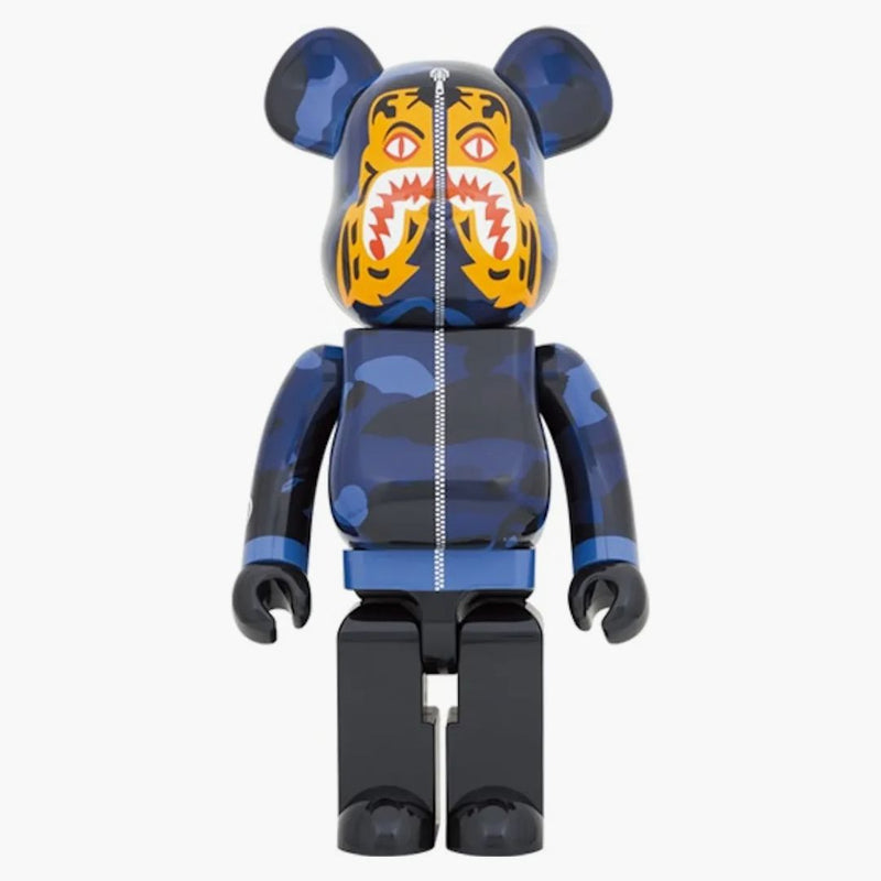 Bearbrick X Bape Camo Tiger 1000% Blue