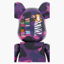 Bearbrick X Bape Camo Tiger 1000% Purple