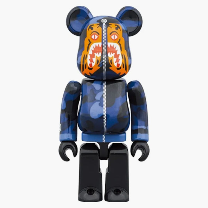 Bearbrick x Bape Camo Tiger 100% & 400% set modrá