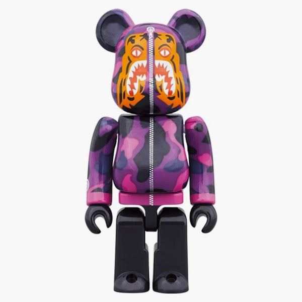 Bearbrick X Bape Camo Tiger 100% & 400% sada fialová