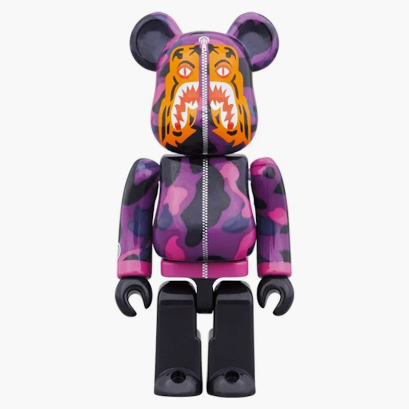 Bearbrick X Bape Camo Tiger 100% & 400% sada fialová
