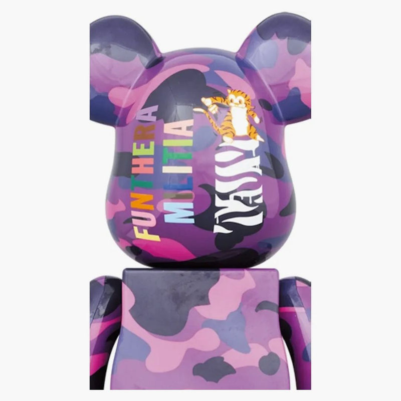 Bearbrick X Bape Camo Tiger 100% & 400% sada fialová