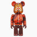 Bearbrick x bape camo tiger 100% e 400% set rosso