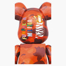 Bearbrick x bape camo tiger 100% e 400% set rosso