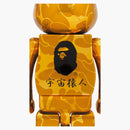 Bearbrick x bape daira 1000% oro placcato